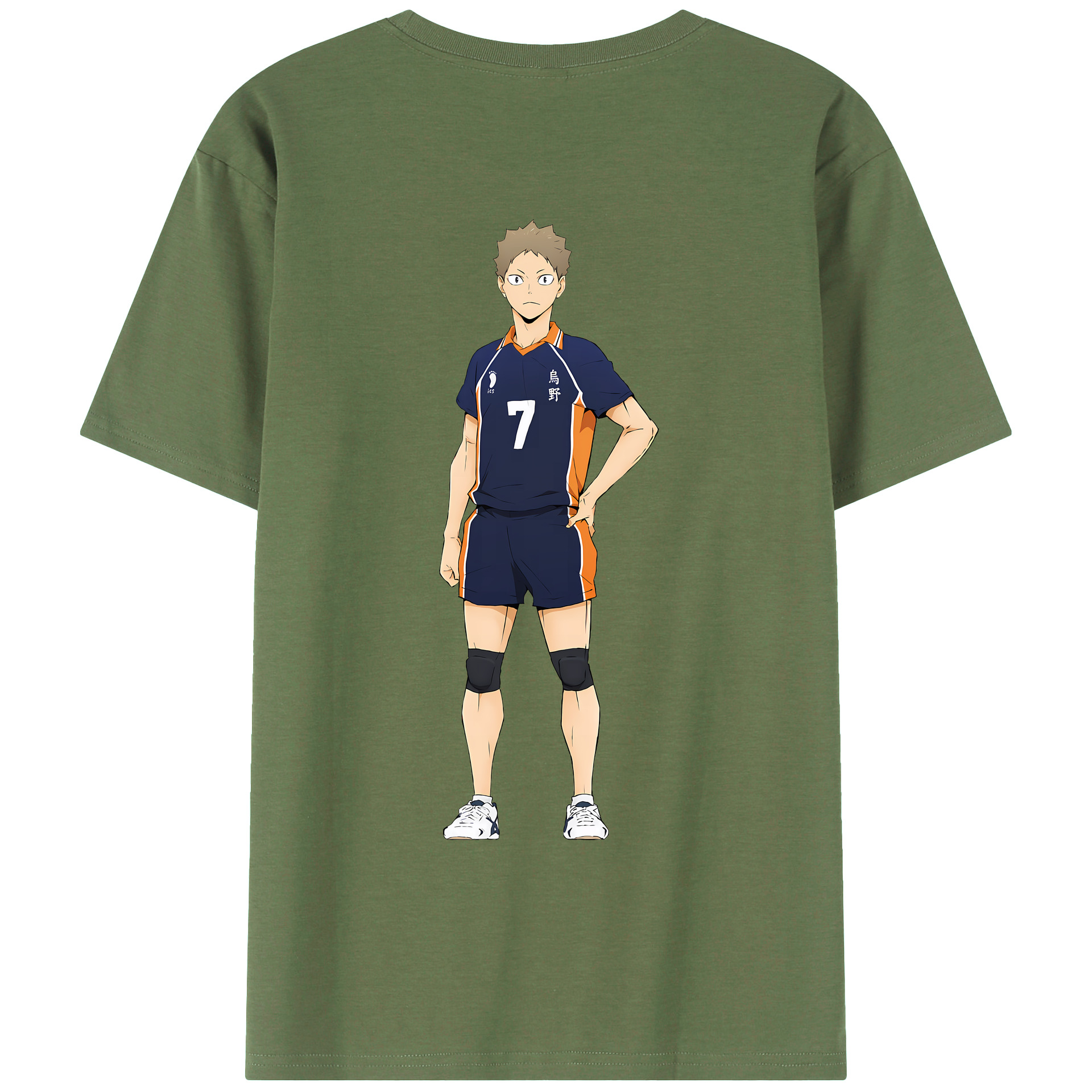 （画像用） ハイキュー!! Haikyu!! 綿100％ メンズ半袖Tシャツ（バックプリント） 通気性